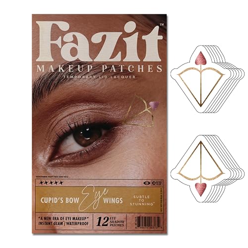 Fazit Makeup Patches - Cupid's Bow Eye Wings - Glow Up Make-Up Patches - Cute Glitter Makeup Accessories For Women - Cosmetic Glitter For Face Beauty & Personal Care Fazit