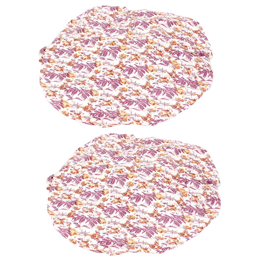 Ruilogod Nylon Flower Print Waterproof Shower Cap Hat 2 Pcs Purple Orange (id: d44 999 245 caa aaa Beauty and Personal Care Ruilogod