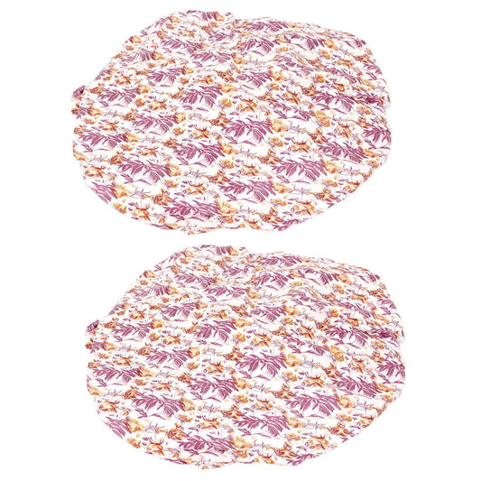 Ruilogod Nylon Flower Print Waterproof Shower Cap Hat 2 Pcs Purple Orange (id: d44 999 245 caa aaa Beauty and Personal Care Ruilogod