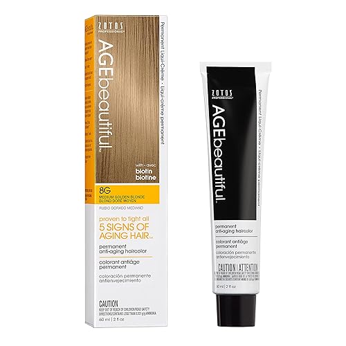 AGE beautiful Permanent Hair Color Dye Liqui Creme | 100% Gray Coverage | Anti-Aging Haircolor | Biotin for Thicker, Fuller Hair | Professional Salon Beauty & Personal Care AGE beautiful