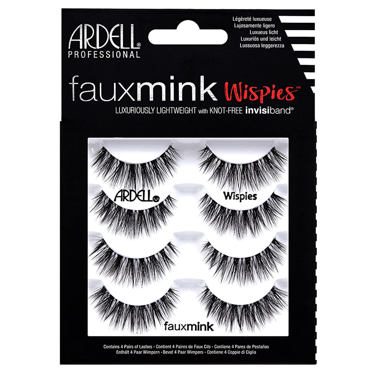 Ardell False Lashes Faux Mink Wispies Multipack, 1 pk x 4 pairs Beauty & Personal Care Ardell