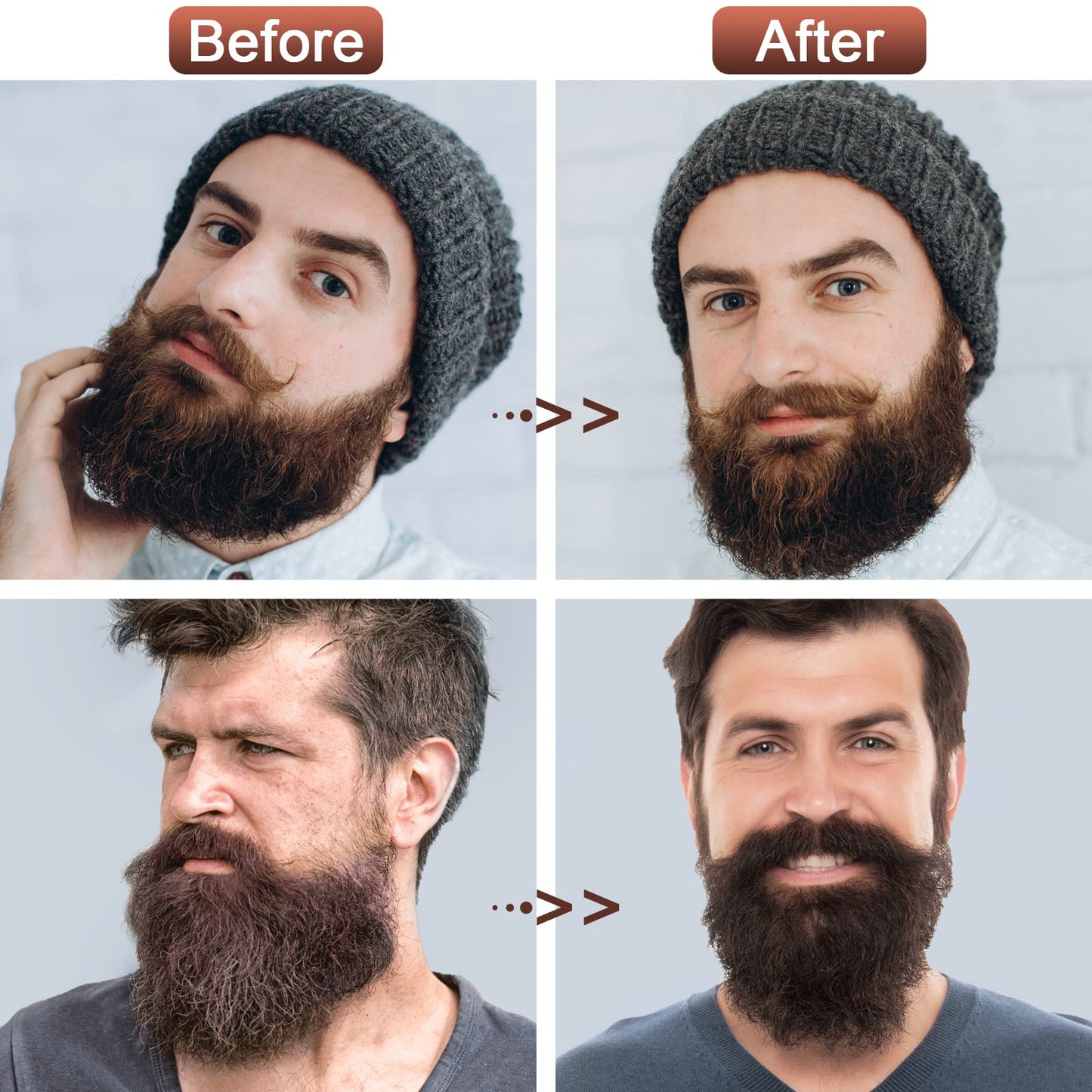 ISNER MILE Beard Wash & Conditioner Set for Men - 17 oz Shampoo with Biotin, Argan & Jojoba Oils for Smooth, Soft, and Strengthened Beard - Sandalwood Beauty & Personal Care ISNER MILE