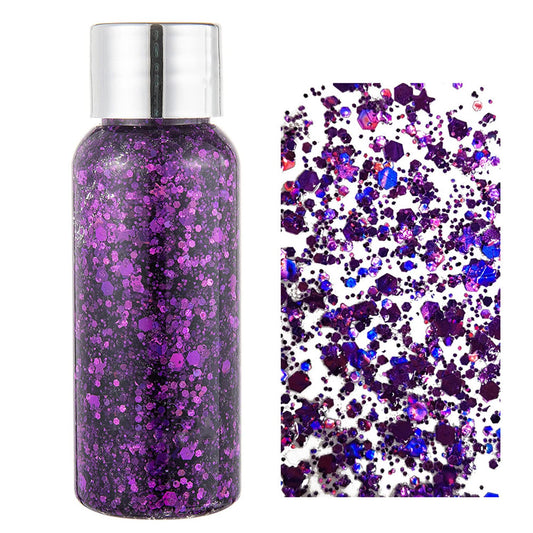 MAEPEOR Chunky Face Body Glitter Gel 19 Colors Mermaid Sequins Holographic Body Glitter Gel Long-Lasting Festival Makeup Glitter Paint for Face Body Beauty & Personal Care MAEPEOR