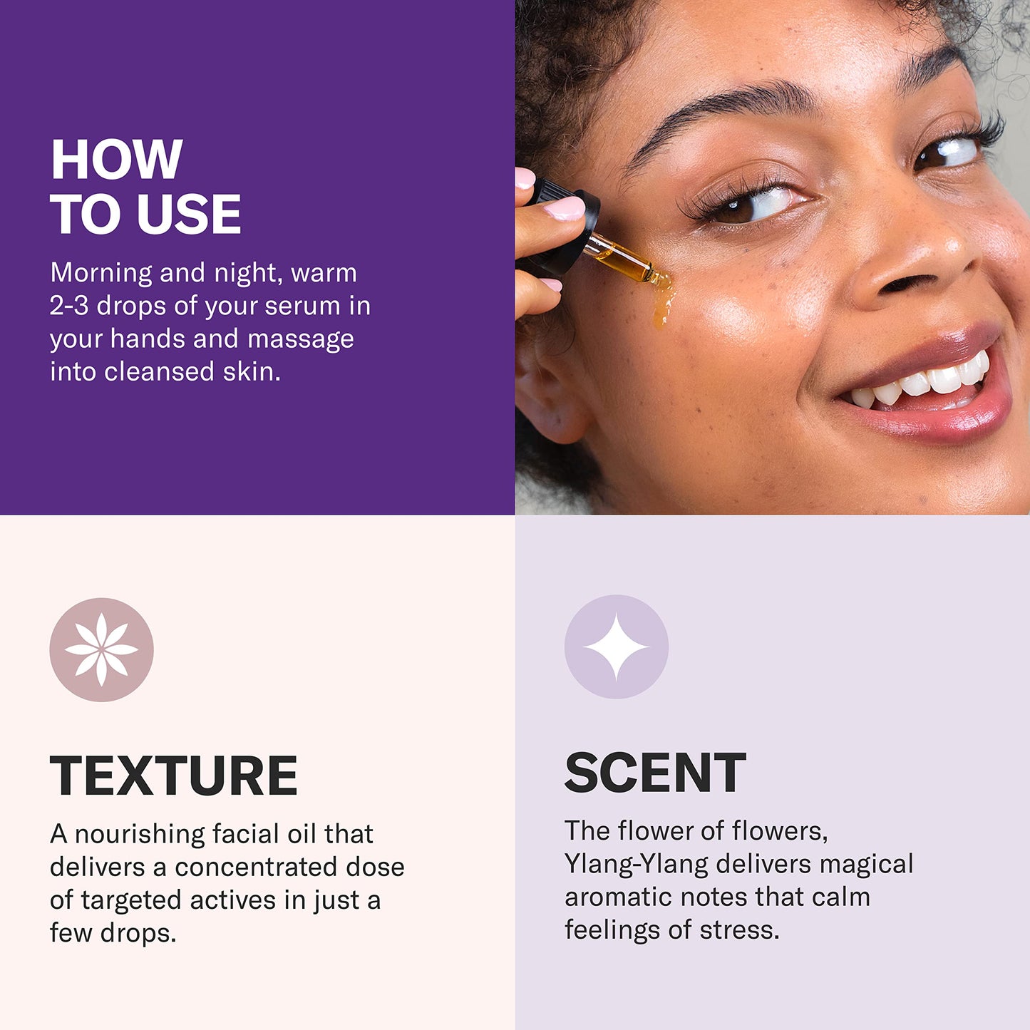 Odacité Anti Aging Serum Concentrate with Rosehip + Ylang-Ylang - Lightweight Facial Serum For Mature Skin, Fine Lines, Nourishes for Look of Plump Beauty & Personal Care ODACITE