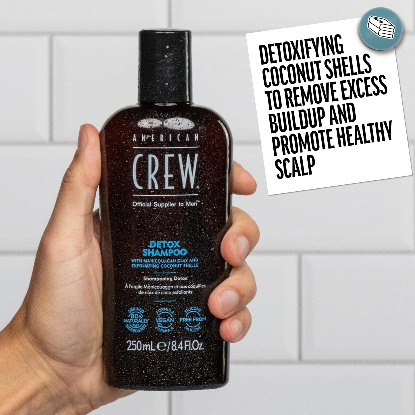 American Crew Detox Shampoo for Men, Naturally Derived, Vegan Formula, Citrus Mint Fragrance, 33.8 Fl Oz Beauty & Personal Care AMERICAN CREW