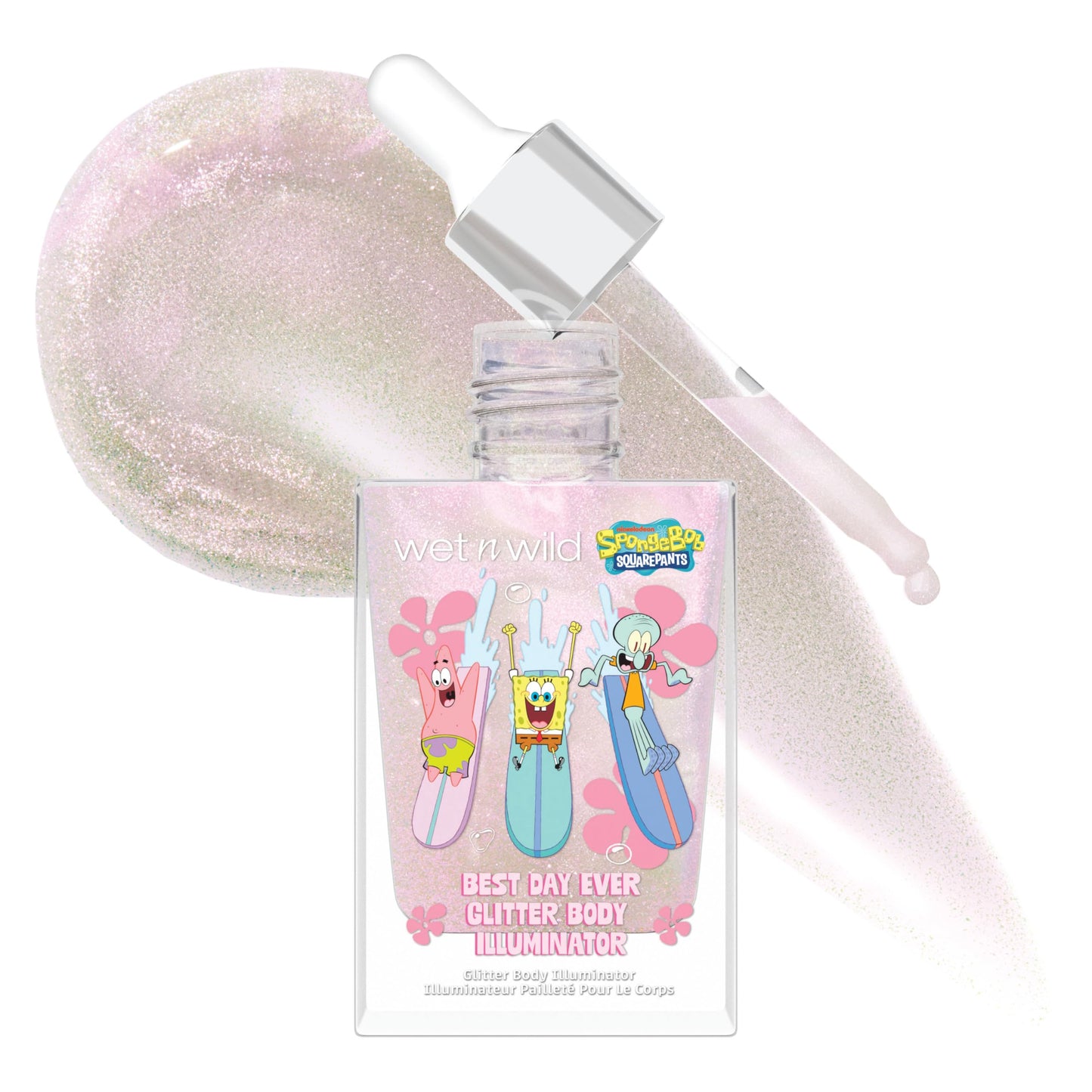 wet n wild Spongebob Best Day Ever Glitter Body Illuminator, Lightweight Non-Sticky Radiant Glow, Blendable Hydrating Formula Beauty & Personal Care wet n wild