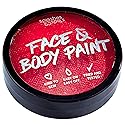 Water Activated SFX Face and Body Paint - Red Face Paint, Special Effects Makeup 18g Cake Tub - Pretend Costume and Dress Up Makeup - Great Beauty & Personal Care splashes & spills