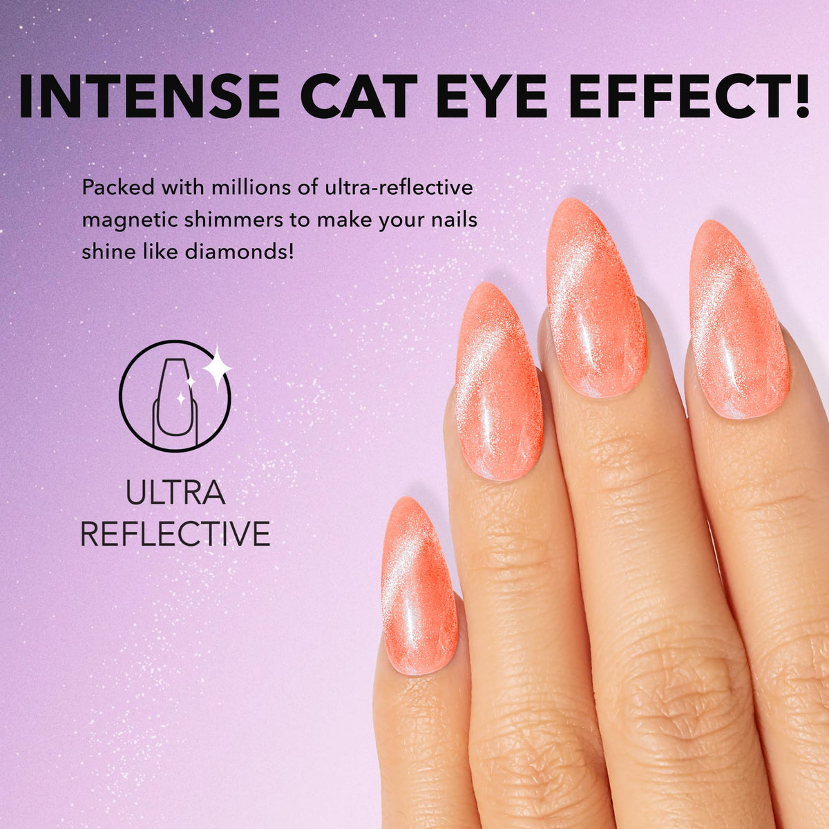 KIARA SKY Cat Eye Gel Nail Polish 15ml | Peach Nude Champagne Beige Magnetic FX Gel Polish Soak Off | UV LED Nail Lamp | Metallic Velvet Cat Eye