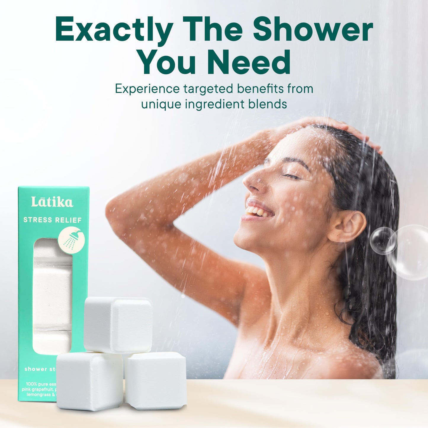 Latika Stress Relief Steamer - Aromatherapy with Pink Grapefruit, Peppermint, Lemongrass and Rosemary - Calming and Relaxing for Anxiety Relief, Spa Beauty and Personal Care Latika