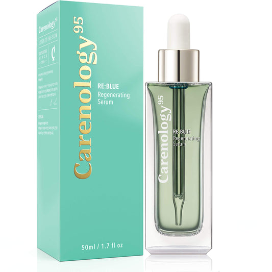 Carenology Blue Tansy Regenerating Organic Face Serum: Oil-Free, Antioxidant Natural Ingredients Witch Hazel, Neroli Oil, Beta glucan for Pure Beauty & Personal Care Carenology 95