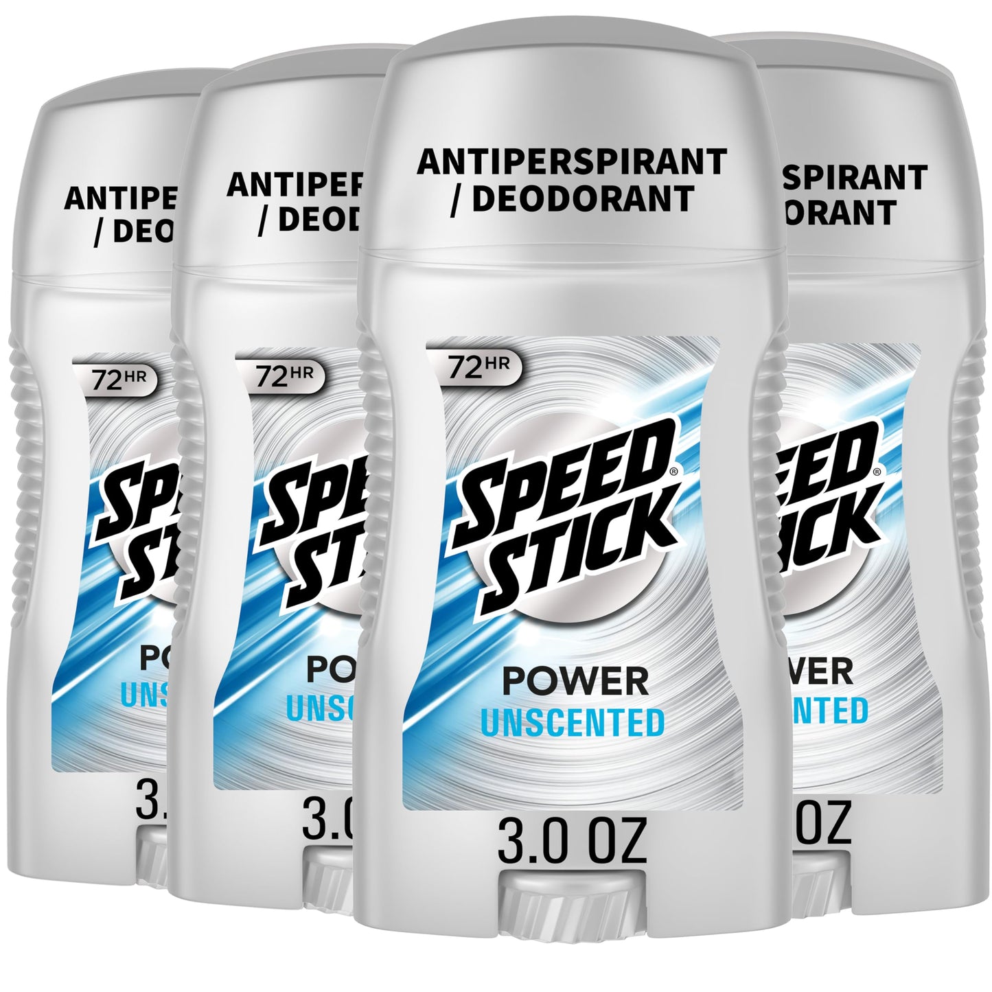 Speed Stick Power Antiperspirant Deodorant for Men, 72 HR Sweat & Odor Protection, Unscented, 3.0 oz Stick (4 Pack) Beauty and Personal Care Speed Stick