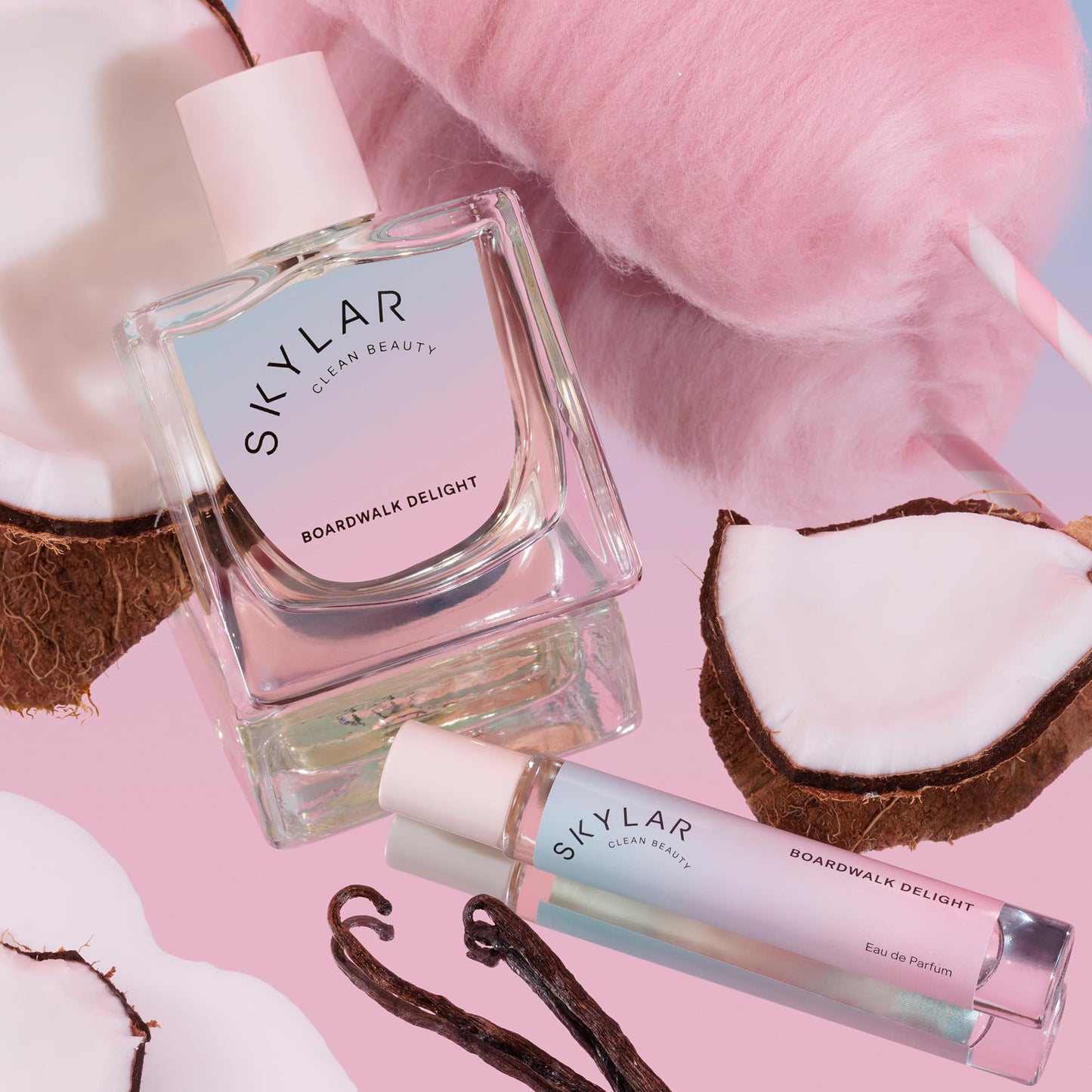Skylar Boardwalk Delight Travel Spray for Women - Mini Cotton Candy Perfume, Vanilla & Coconut Milk Notes - Hypoallergenic, Vegan, Clean Fragrance Beauty & Personal Care Skylar