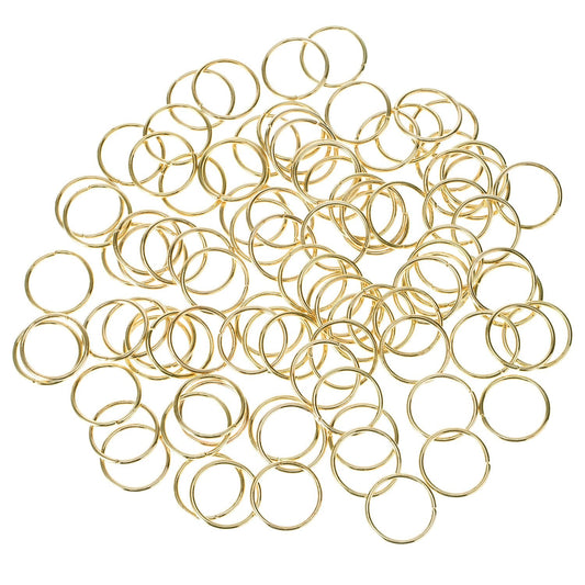 Hotop 100 Pack Hair Rings Gold Braid Rings Loop Clips 0.63 Inch Women's Fashion Hip-hop DIY Hair Accessories for Dreadlocks Beauty & Personal Care Hotop