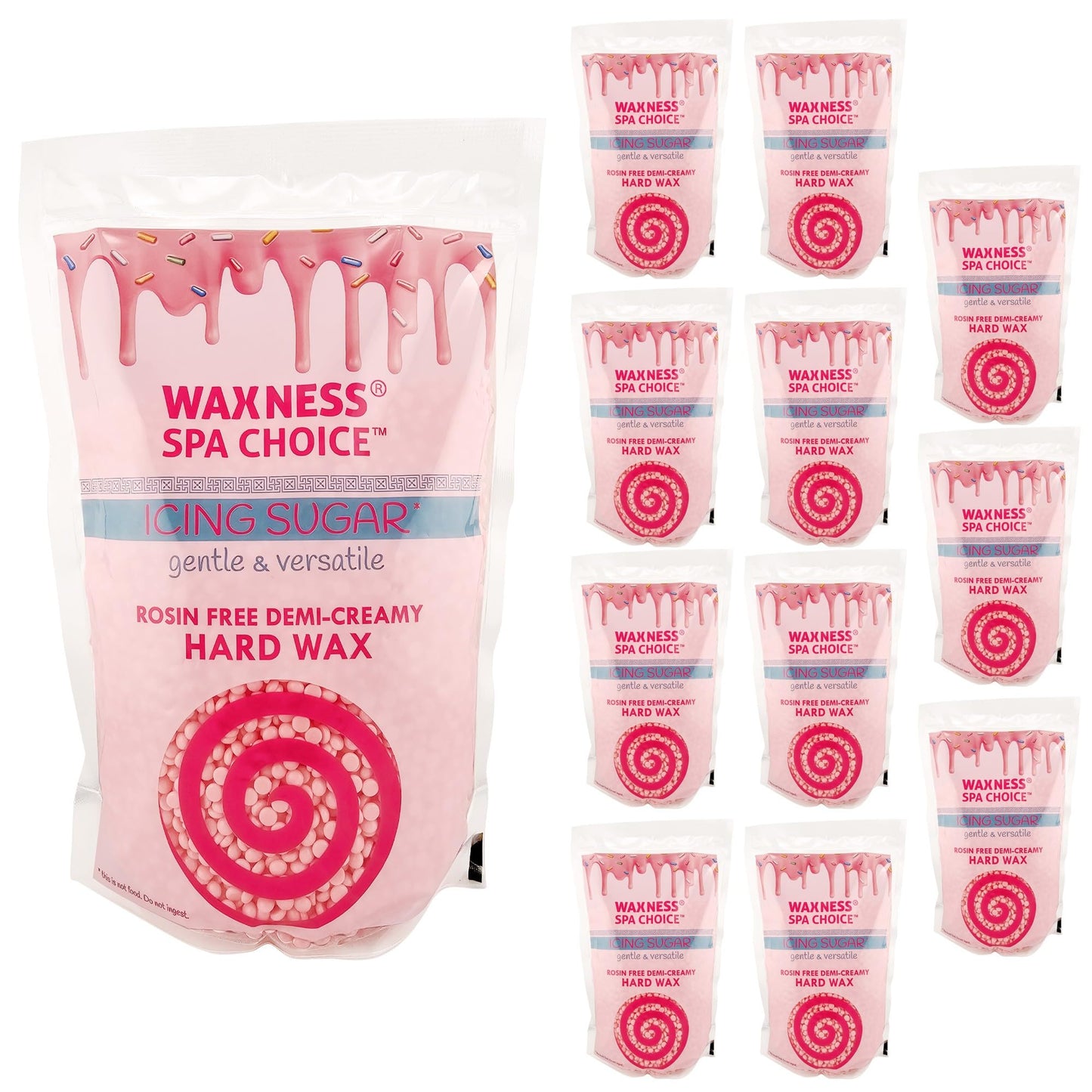Waxness Spa Choice Hard Wax Icing Sugar 1.76 lb / 800 g Pack of 12 Beauty and Personal Care Waxness