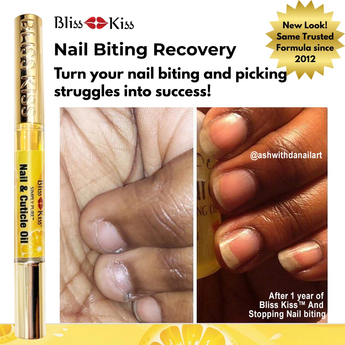 Bliss Kiss | Crisp Fragrance 4 Nail Oil Cuticle Pens w/Vitamin E & Jojoba?Nail Strengthener Nail Growth Treatment for Brittle Peeling Breaking Thin Beauty & Personal Care Bliss Kiss