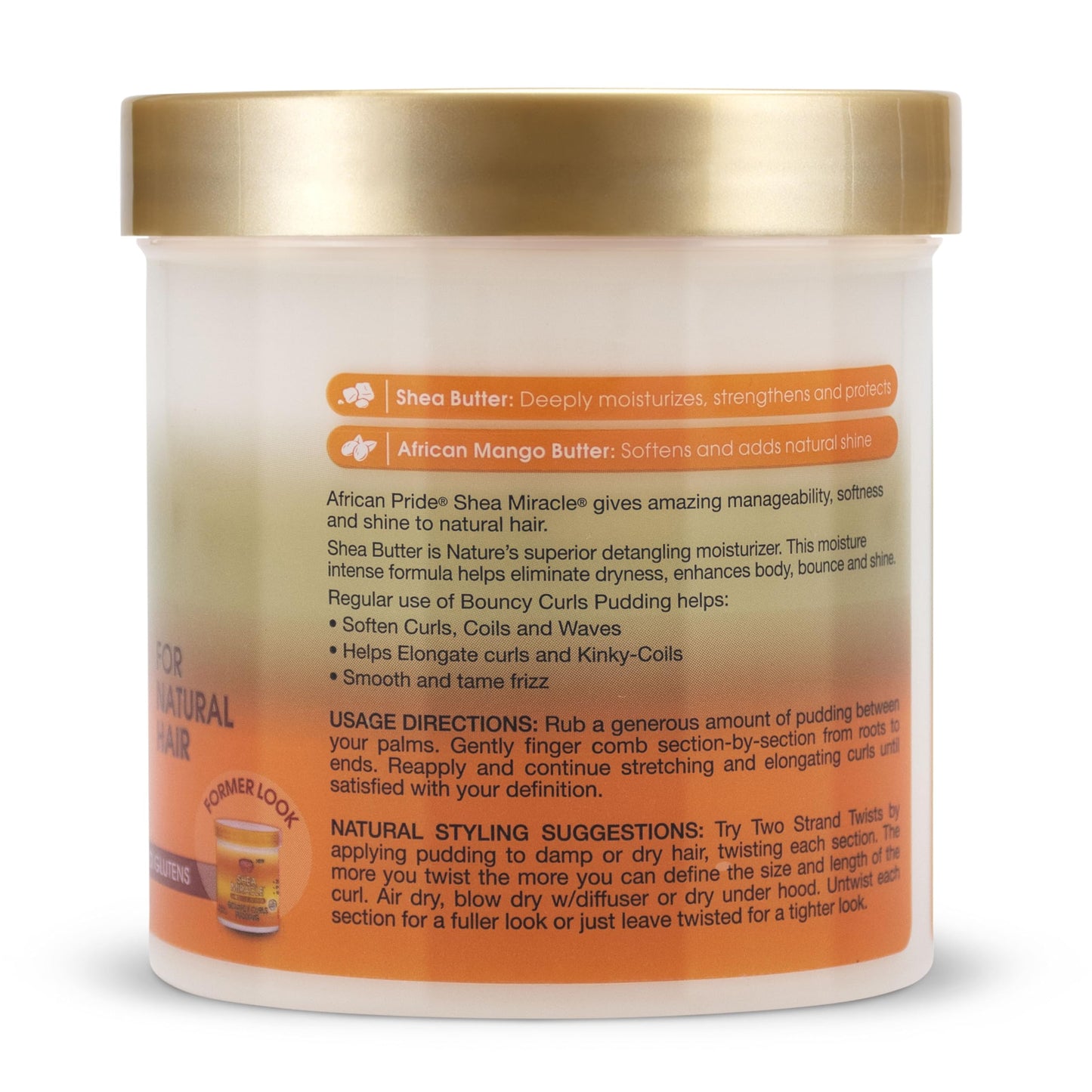 African Pride Shea Butter Miracle Moisture Intense Bouncy Curls Pudding 15 oz (Pack of 9) Beauty & Personal Care African Pride