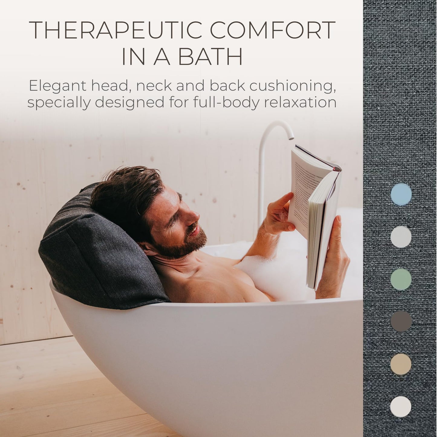 BADESOFA® Luxury Bath Pillow S - Ultra Comfortable & Quick-Drying Bath Back Pillow - Washable Full Body Bath Pillow for Bathtub - Therapeutic Head Beauty and Personal Care BADESOFA