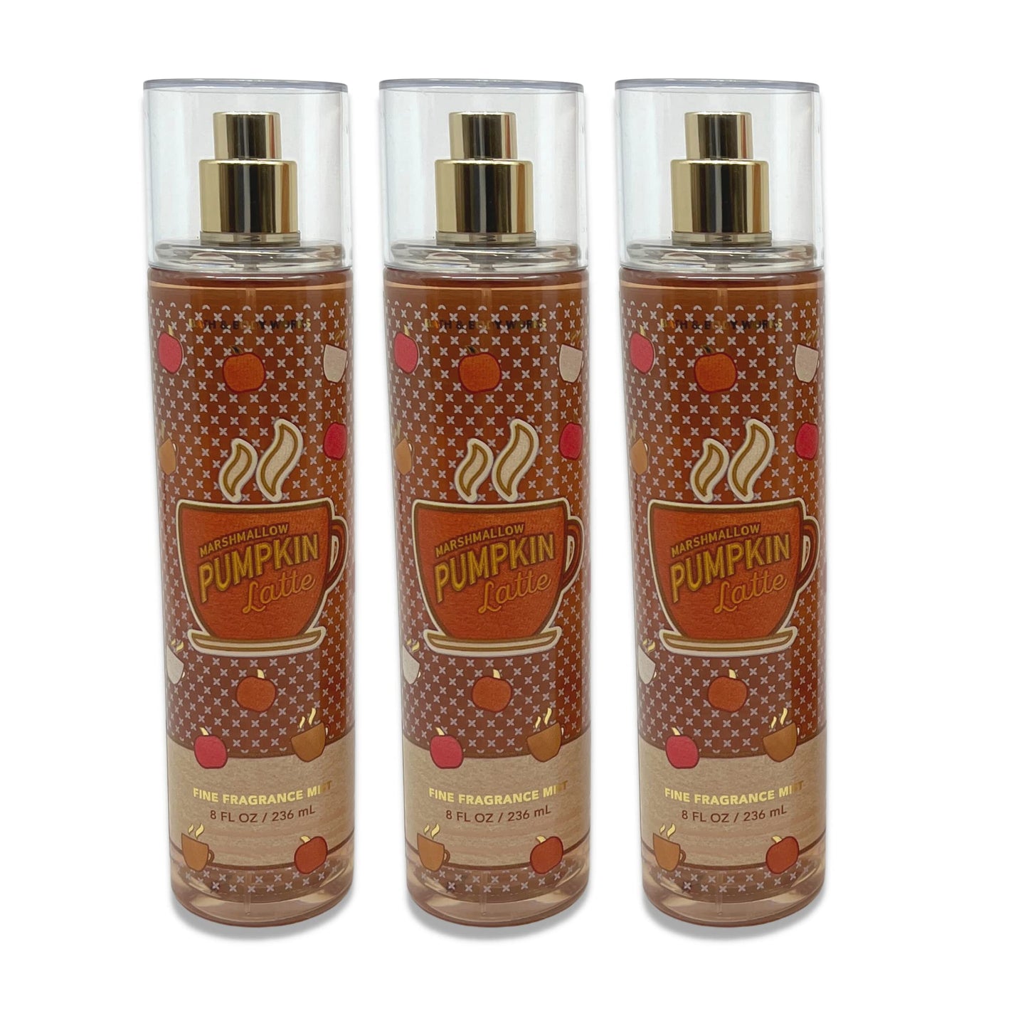Bath & Body Works Marshmallow Pumpkin Latte Fragrance Mist 8oz - pack of 3 Beauty & Personal Care Bath & Body Works