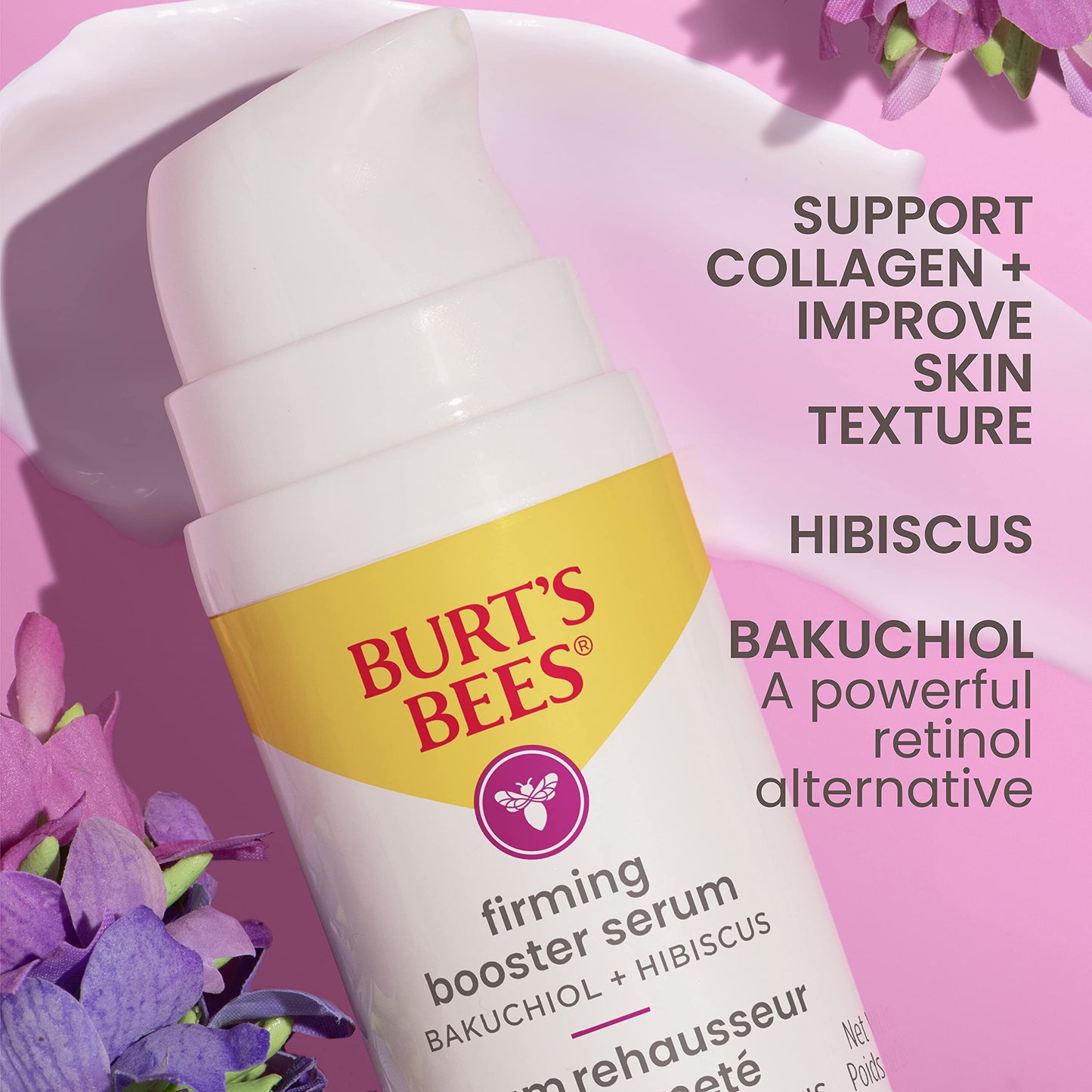 Burt's Bees Firming Collagen Face Serum, Natural Origin Retinol Alternative Improves Skin Texture & Supports Anti-Aging, with Bakuchiol, Lightweight Beauty & Personal Care Burt's Bees