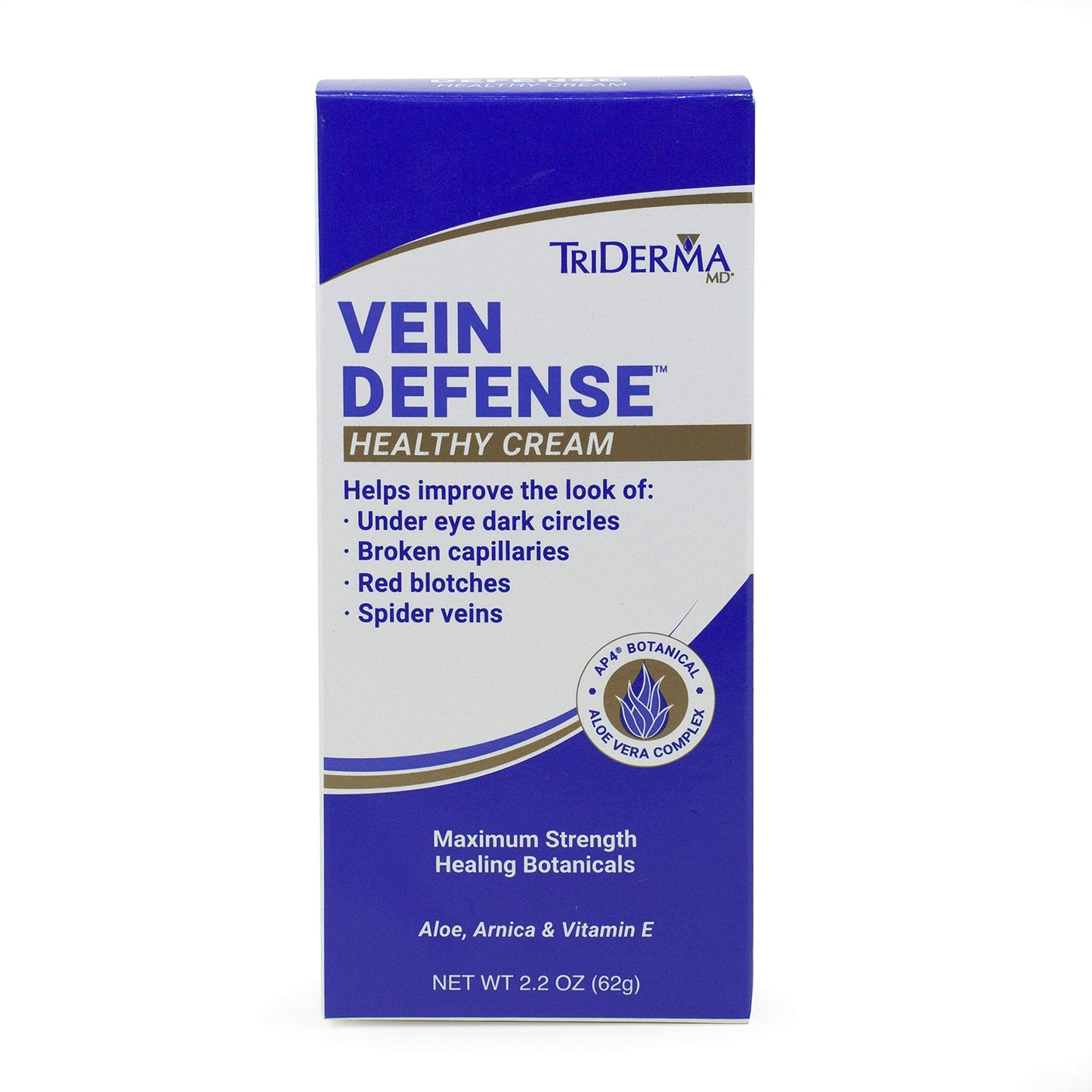 TriDerma Vein Defense Healthy Cream 2.2 Ounces Helps Improve the look of Spider Veins and Under Eye Dark Circles Beauty & Personal Care TriDerma
