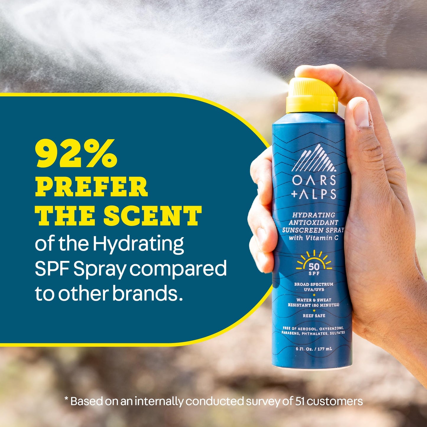 Oars + Alps Sunscreen Spray for Face & Body Spray Sunscreen Infused with Vitamin C & Antioxidants, No White Residue, Water & Sweat Resistant, All Skin Beauty & Personal Care Oars + Alps