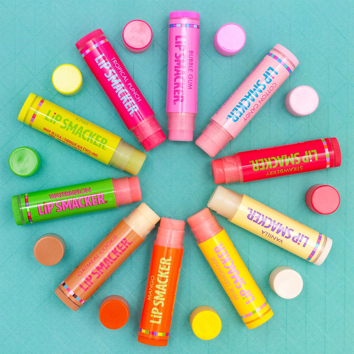 Lip Smacker Original & Best Party Pack - 10 Moisturizing Lip Balms, Classic Flavors, Hydrating & Protecting - Cruelty-Free- Oatmeal Cookie Beauty & Personal Care Lip Smacker