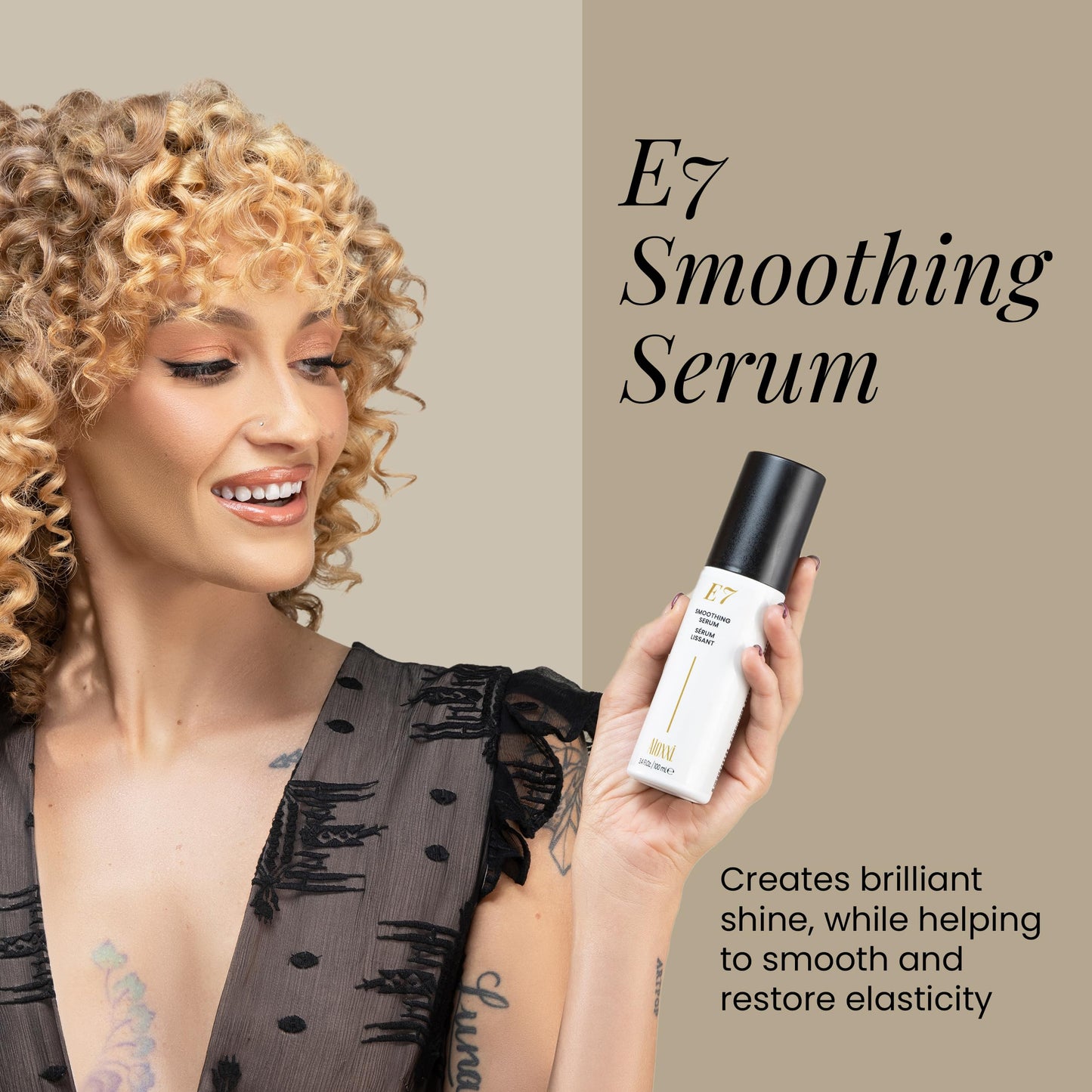 ALOXXI E7 Smoothing Serum, Lightweight Hair Serum with 7 Essential Oils, Smoothes, Strengthens & Adds Shine, for All Hair Types, 3.4 Fl Oz Beauty & Personal Care ALOXXI