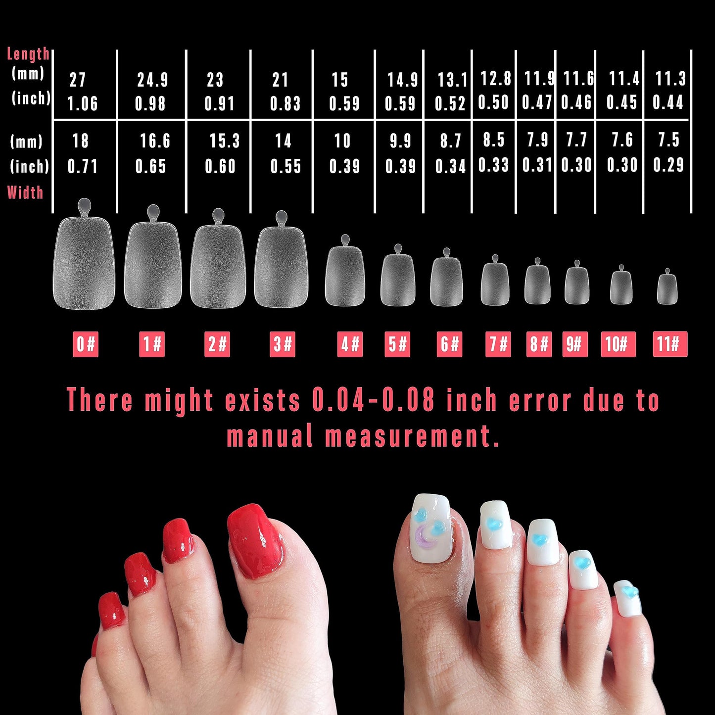 NOVO OVO 120 pcs Long Toe Nail Tips Press on, Curved Full Cover Longtoes Claw, Clear Double Matte Pre-filed Nail Extension for Pedicure Acrylic Beauty & Personal Care NOVO OVO