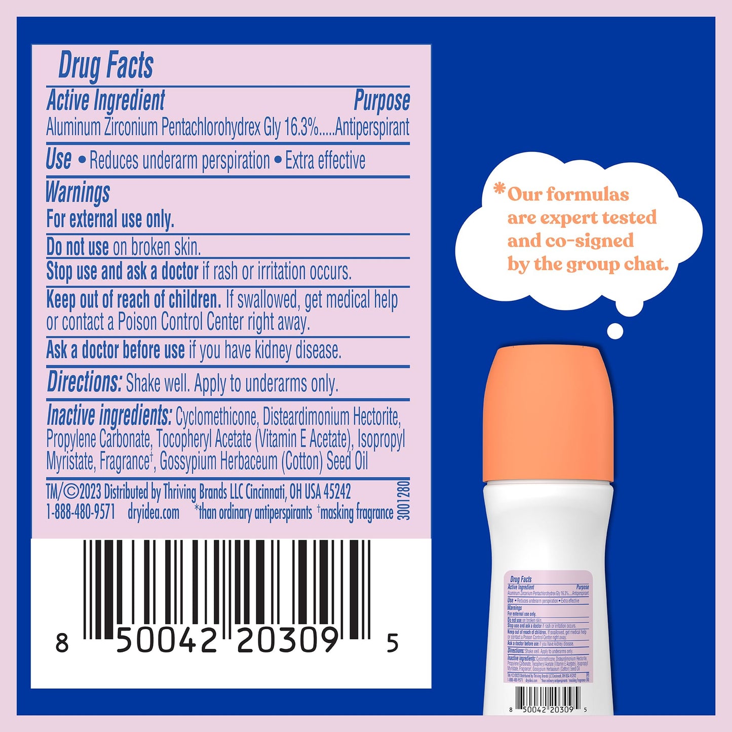 Dry Idea Advanced Dry Anti-Perspirant Deodorant Roll-On Unscented 4 Total Pack Beauty and Personal Care Dry Idea
