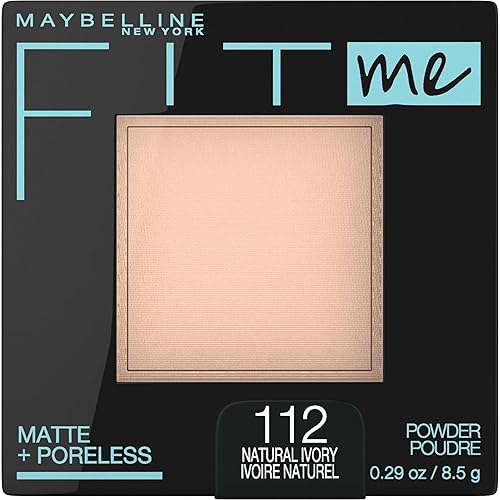 Maybelline Fit Me Matte + Poreless Pressed Face Powder Makeup & Setting Powder, Natural Ivory, 1 Count Beauty & Personal Care MAYBELLINE