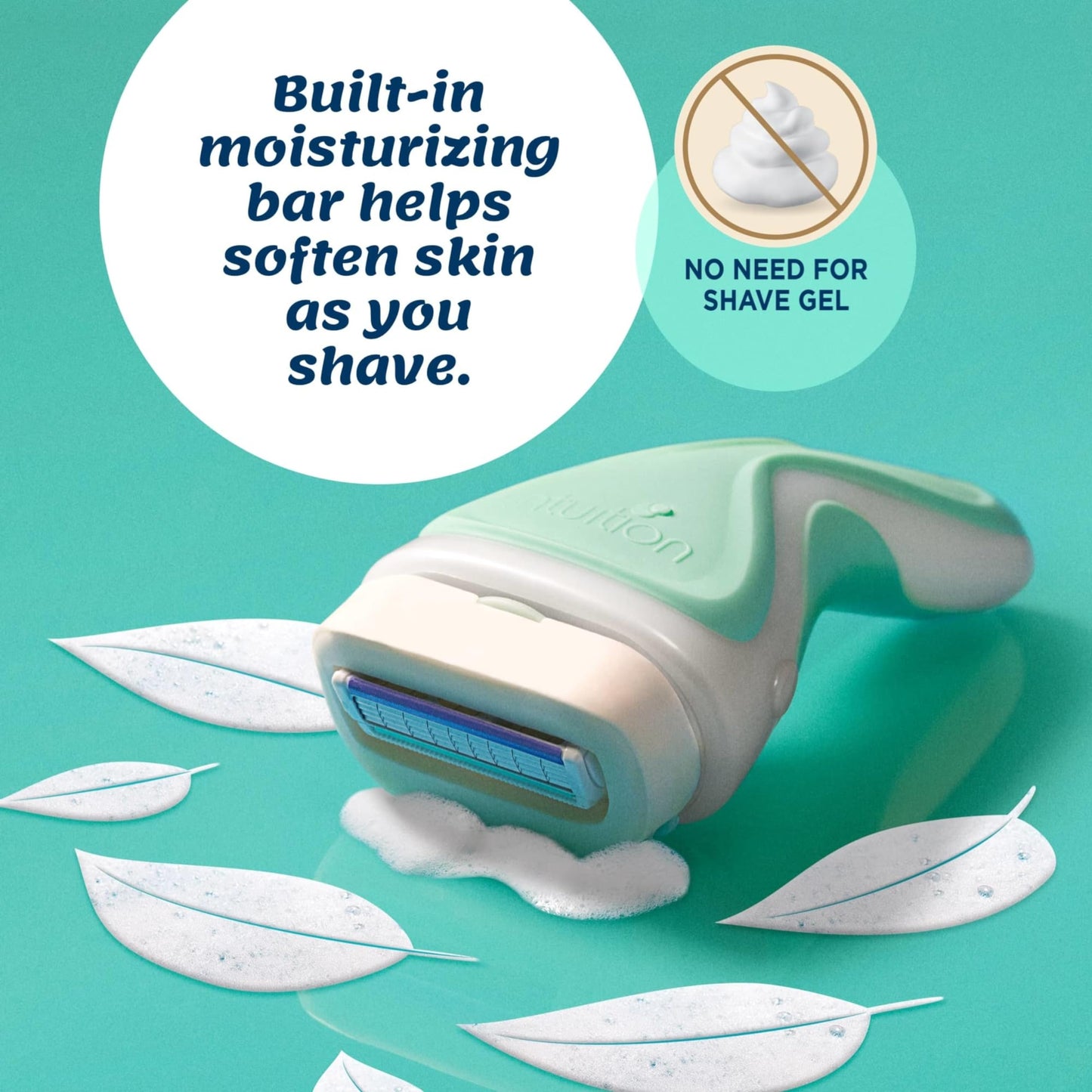 Schick Intuition Razors for Women with Sensitive Skin | 1 Razor & 4 Intuition Razor Blades Refill with Organic Aloe Beauty and Personal Care INTUITION