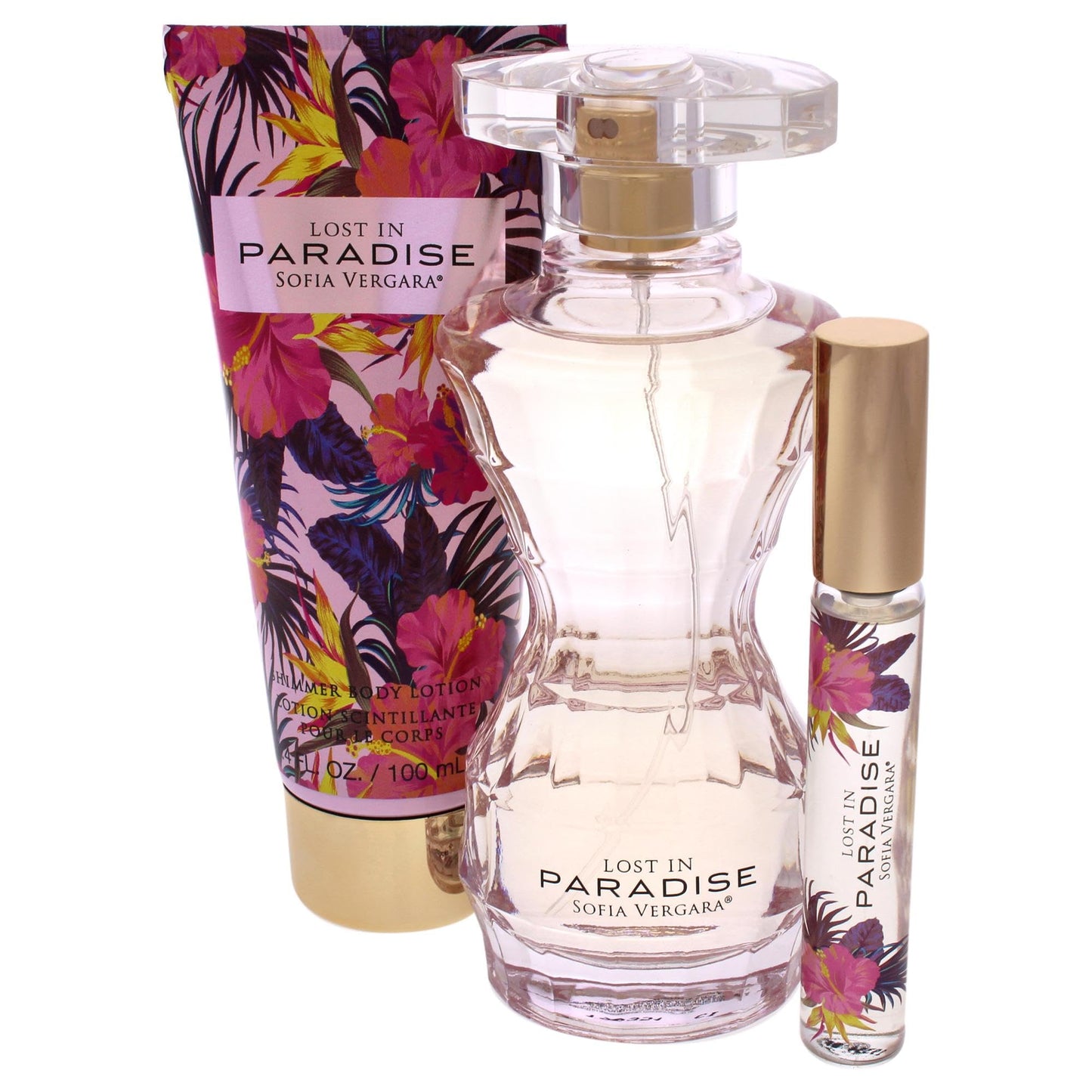 SOFIA VERGARA Lost In Paradise Women 3 Pc Gift Set 3.4oz EDP Spray, 10ml EDP Roller Ball, 3.4oz Body Lotion Beauty & Personal Care SOFIA VERGARA