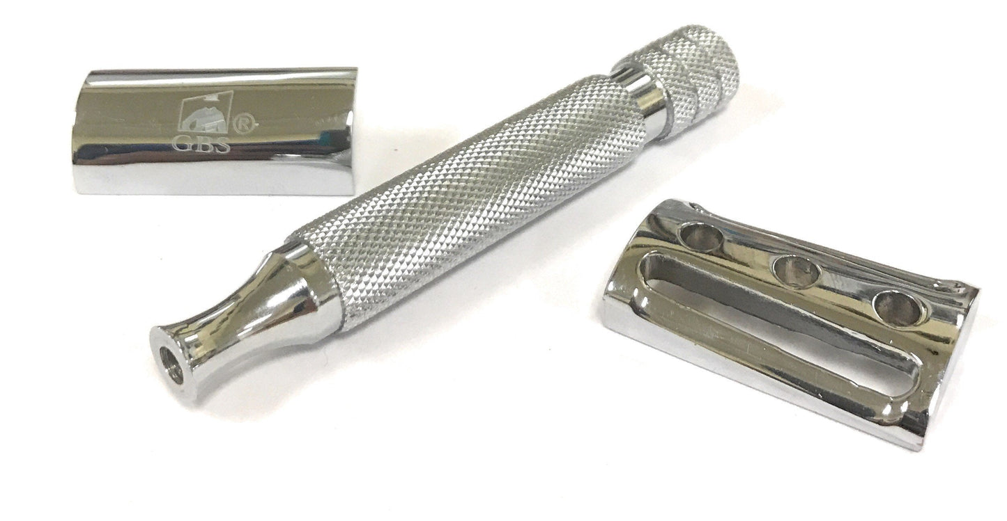 G.B.S Stylish Shaving Set, Tall Heavy Duty Knurled Slant Razor, Chrome Shaving Bowl, Natural Shaving Soap, Razor Case, Brush and Razor Stand, 10 Beauty and Personal Care G.B.S