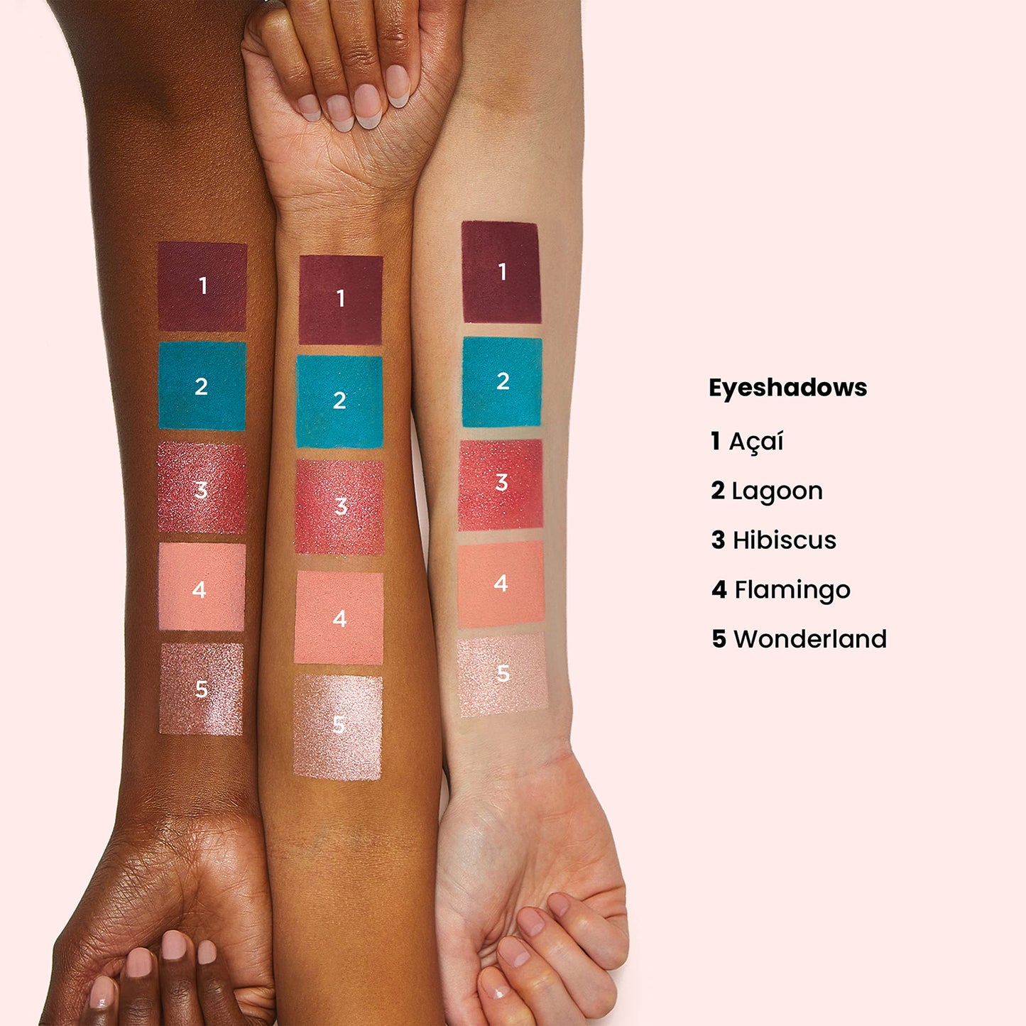 JOAH Beauty Flamingo Garden Cheek and Eyeshadow Palette, Highly Pigmented, Includes 5 Tropical Colored Eye Shadows, 2 Natural Blush Shades & 1 Pink… Beauty & Personal Care JOAH