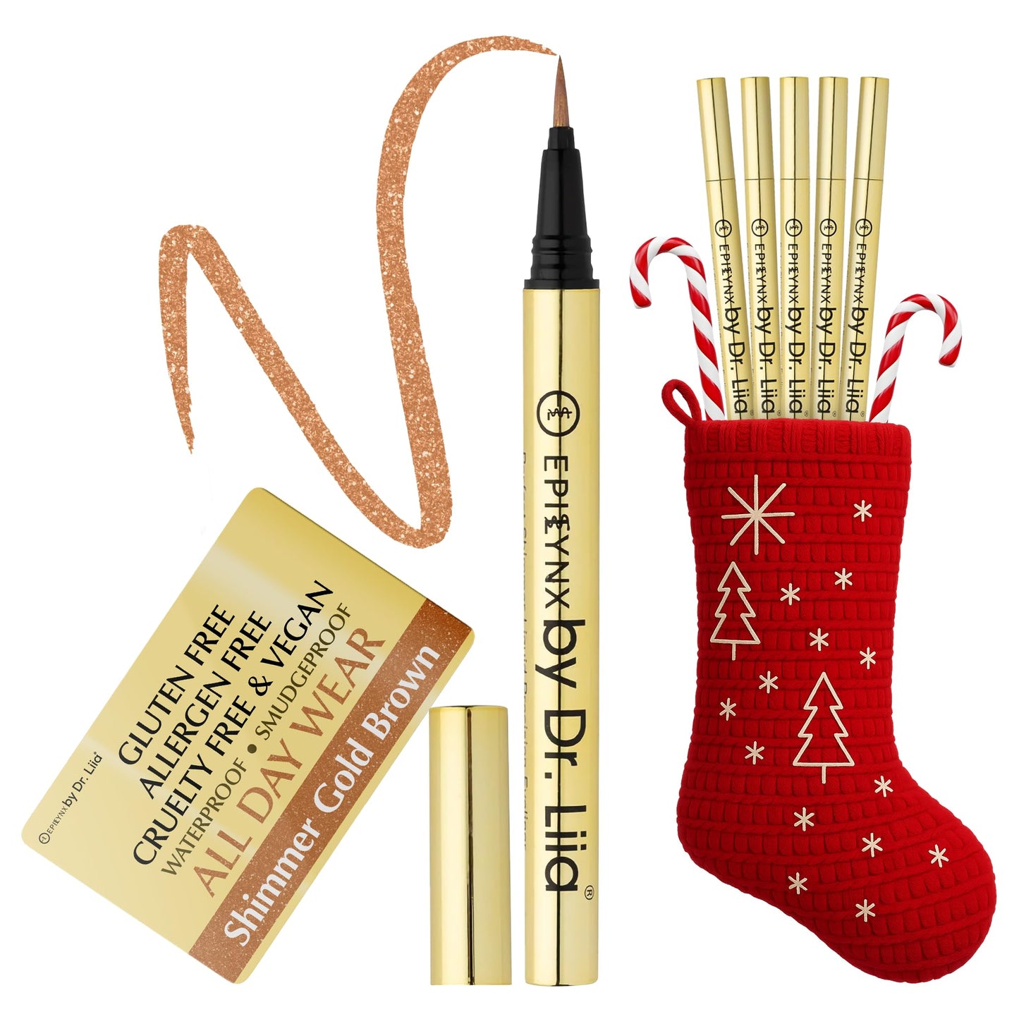 Liquid Eyeliner - Hypoallergenic Eyeliner with Fine Brush Tip, Long-Lasting Waterproof Eye Liner - Cruelty-Free, Vegan, Hypoallergenic, Gluten-Free Beauty & Personal Care EPILYNX