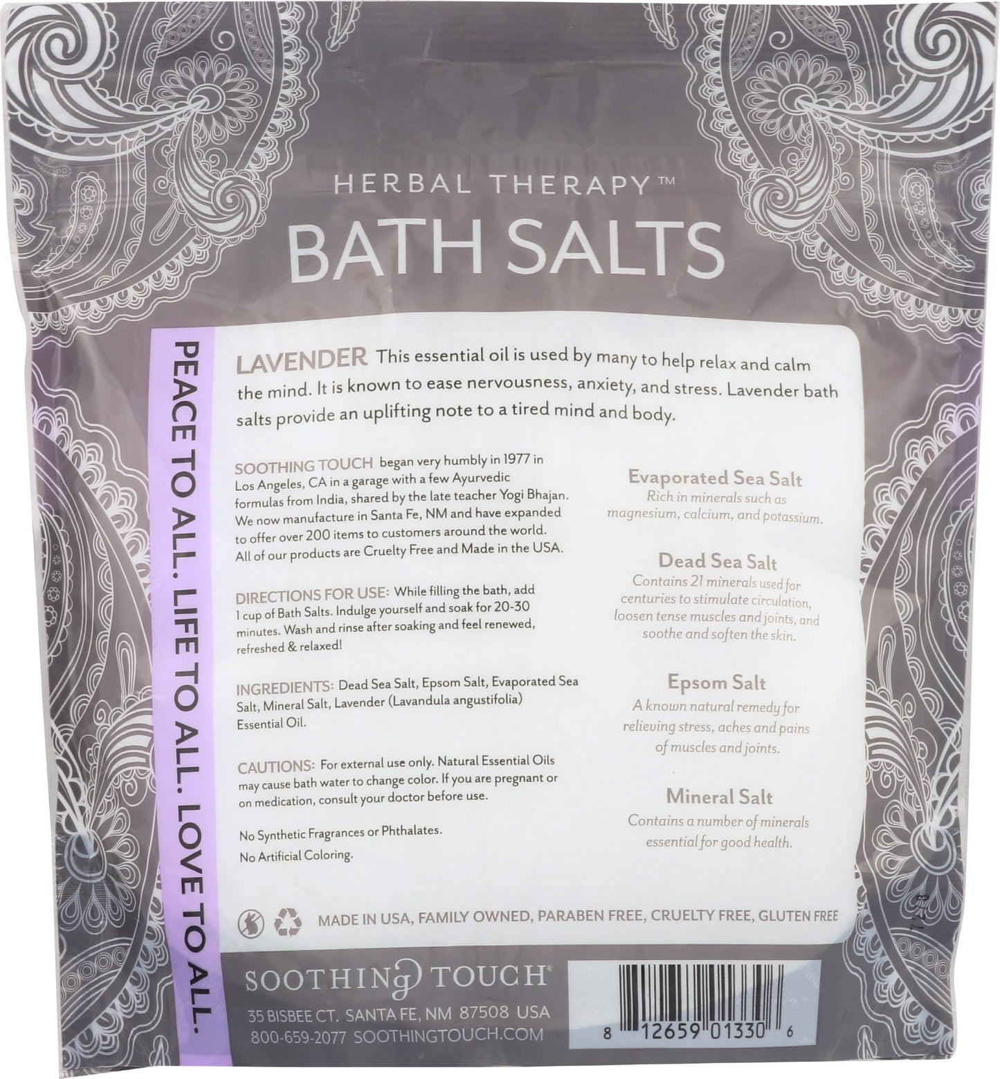 Soothing Touch Lavender Bath Salts Pouch, 32 oz Beauty and Personal Care Soothing Touch