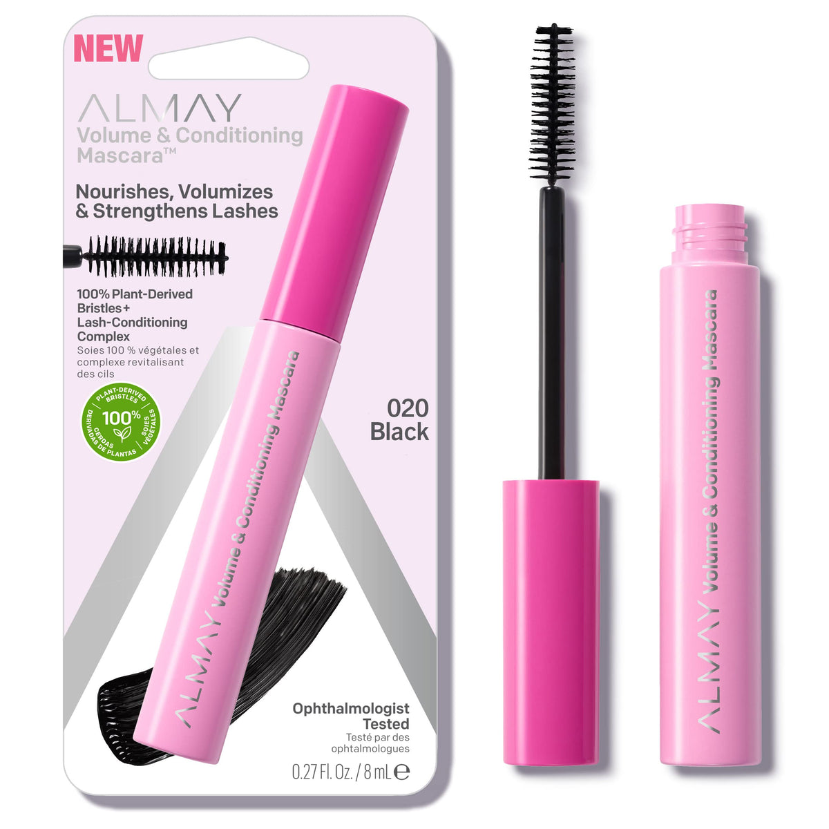 Almay Volume & Conditioning Mascara, Hydrating All Day Wear, 20 Black, 0.27 fl oz. Beauty & Personal Care Almay