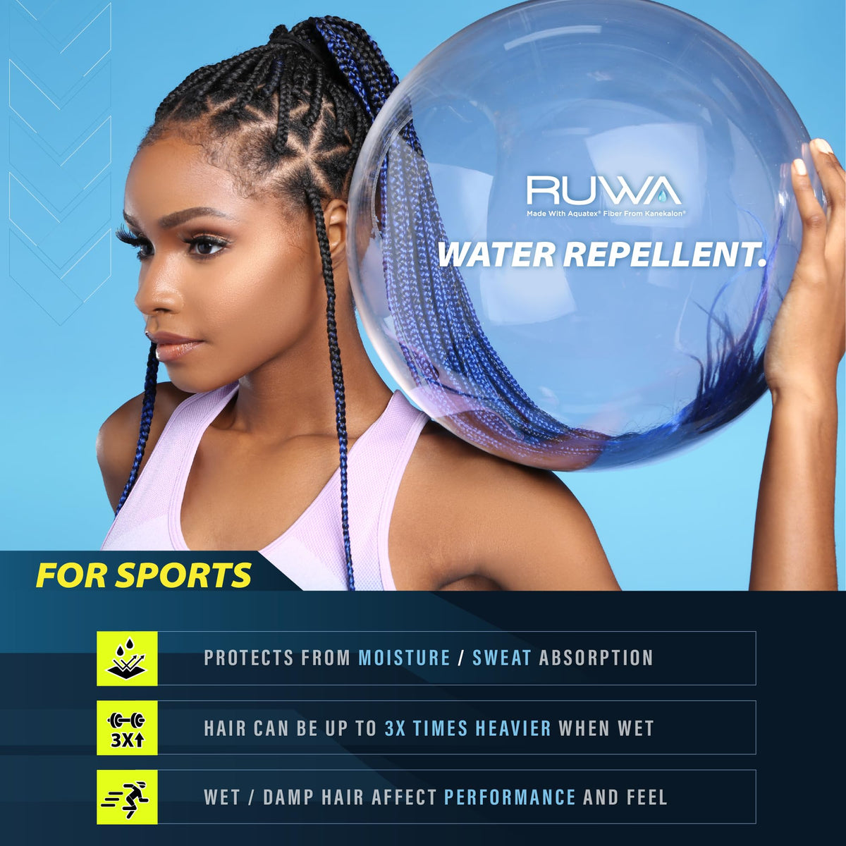 Sensationnel Ruwa Prestretched Braiding Hair-3X Deep 18in,1pk 613 BLONDE