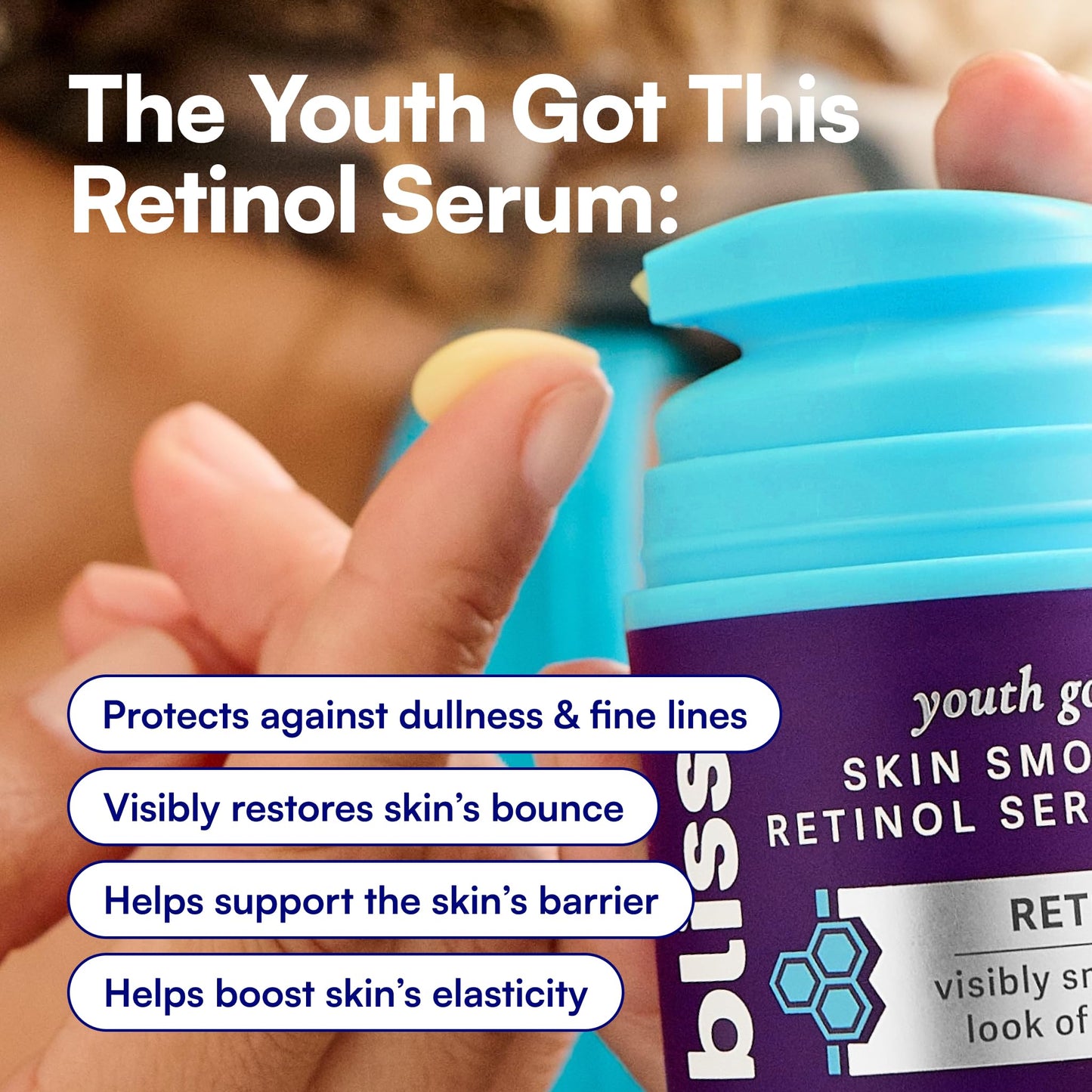 Bliss Retinol Serum Youth Got This Advanced Anti-Aging Formula - Reduces Fine Lines & Wrinkles - Dermatologist-Tested - Clinically Proven Results Beauty & Personal Care Bliss