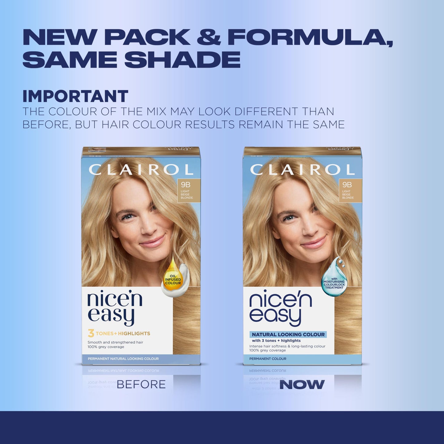 Clairol Nice'n Easy Permanent Hair Dye, 9 Light Blonde | 100% Gray Coverage | Long?Lasting, Natural?Looking Color & Shine | Pack of 1 Beauty & Personal Care Clairol
