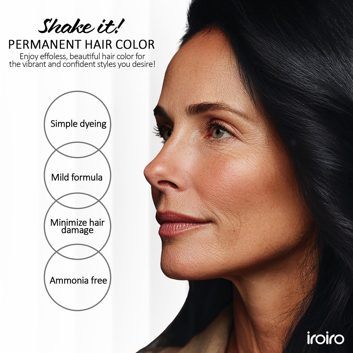 iroiro Permanent Gray Coverage Hair Color (Denim Blue, 4.72 oz) Beauty & Personal Care iroiro