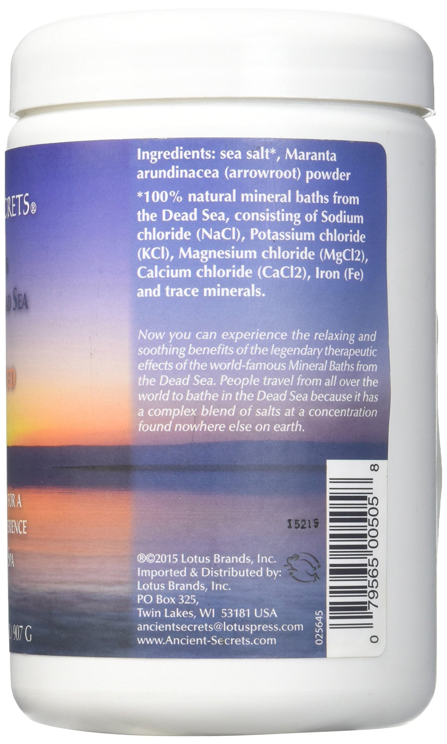Dead Sea Bath Salts Unscented Ancient Secrets 2 lbs Bath Salt Beauty and Personal Care ANCIENT SECRETS
