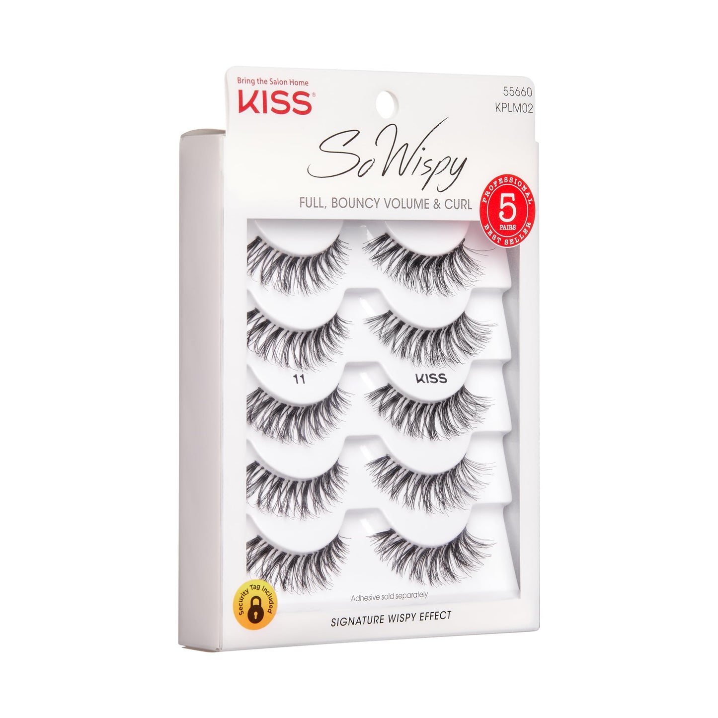 KISS So Wispy, False Eyelashes, 'Style #11', 12mm, Includes 5 Pairs Of Lashes, Easy to Apply, Reusable Lash Clusters Beauty & Personal Care KISS