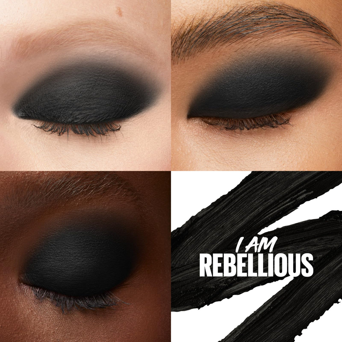 MAYBELLINE Color Tattoo Longwear Multi-Use Eye Shadow Stix, All-In-One Eye Makeup for Up to 24HR Wear, I am Rebellious (Matte Black), 1 Count Beauty & Personal Care MAYBELLINE