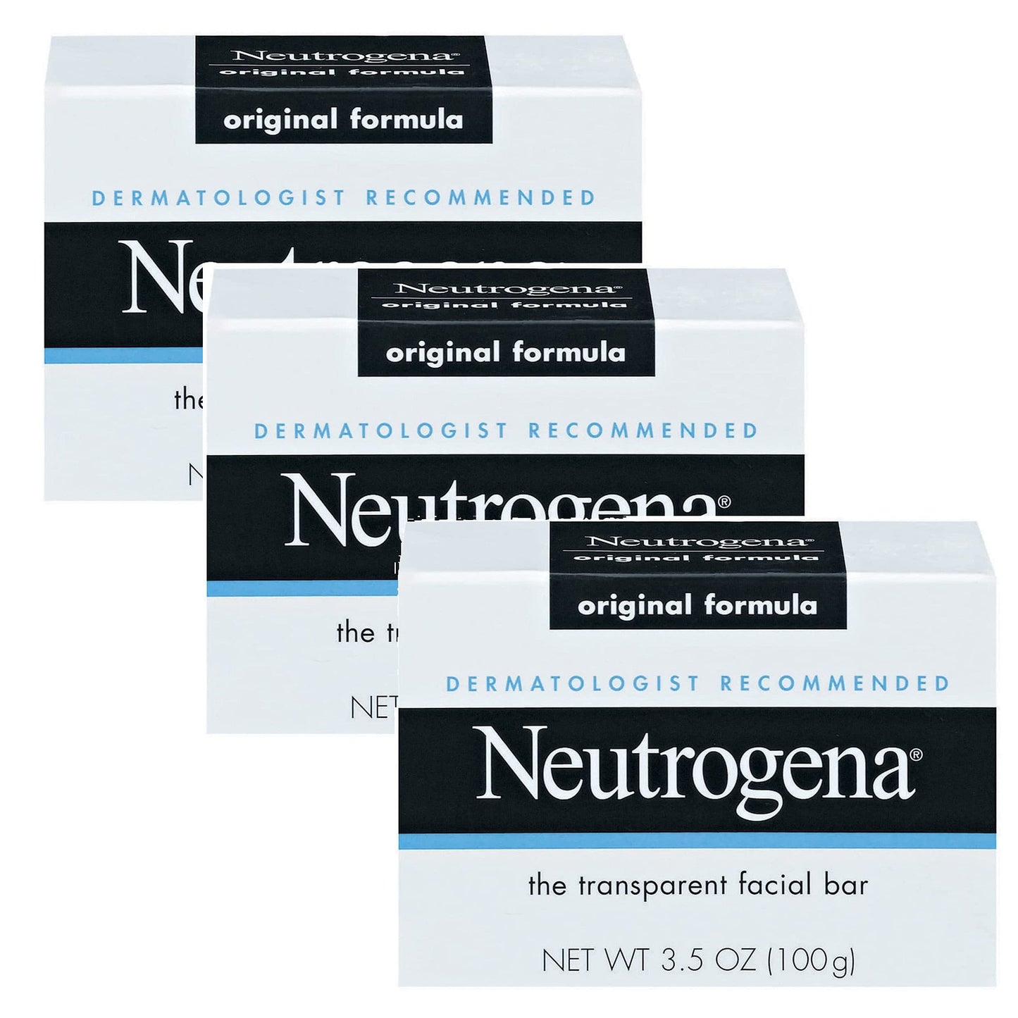 Neutrogena Transparent Facial Bar Bonus Pack, Original Formula - 3 ea Beauty & Personal Care Neutrogena