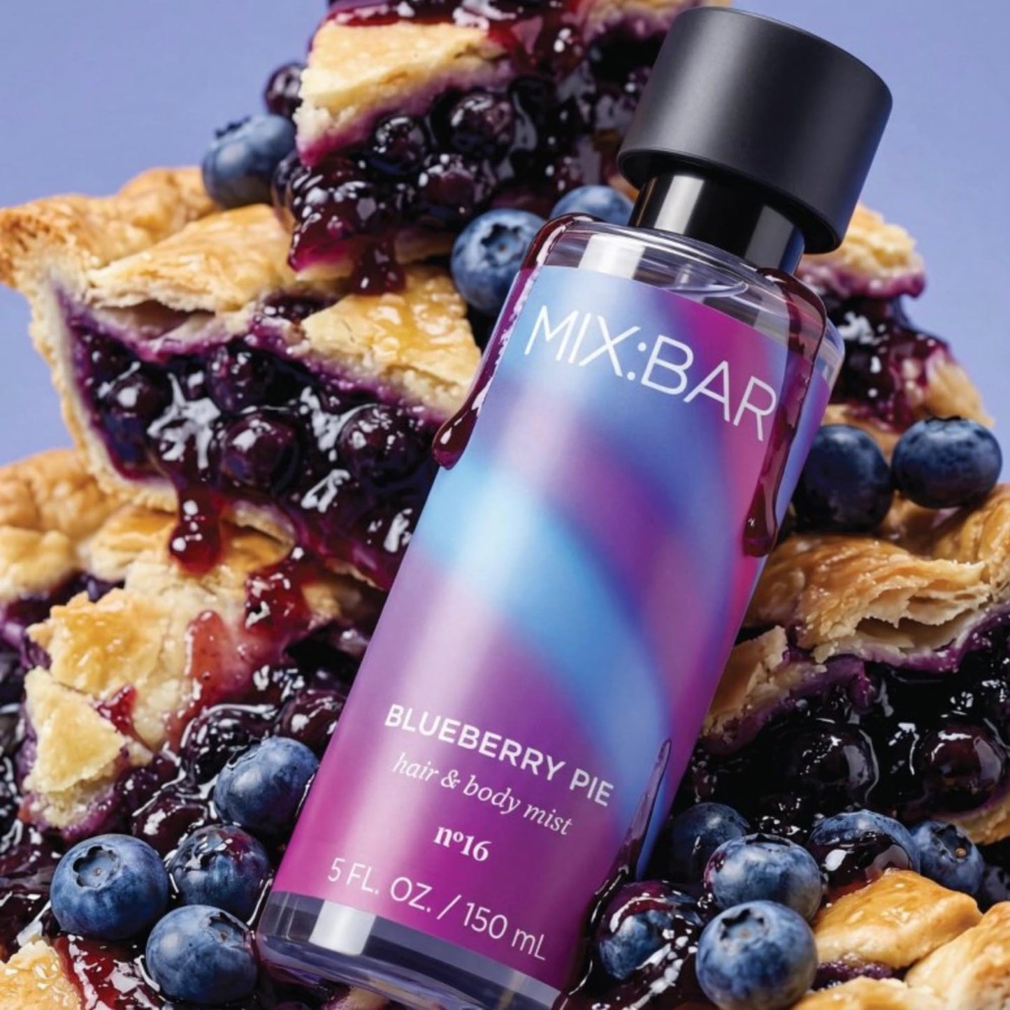 MIX:BAR Hair & Body Mist Set, Blueberry Pie & Rocket Ice, 5 Fl Oz Each Bottle Beauty & Personal Care MIX:BAR
