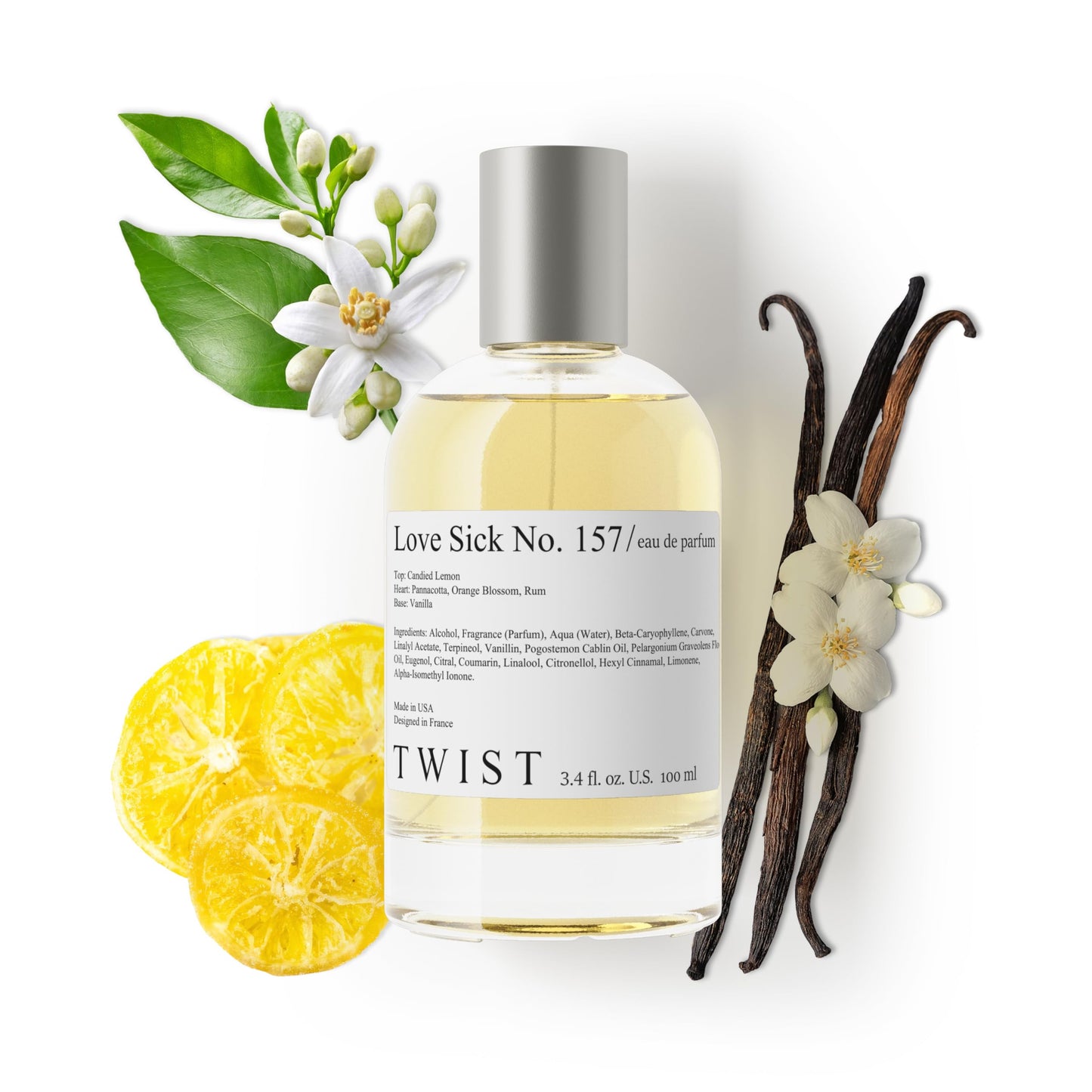 Twist Love Sick No. 157 - Inspired by DG Devotion, Long-Lasting Perfume for Women, Vegan, Clean Ingredients, Candied Lemon & Vanilla Fragrance - Spray Beauty & Personal Care HOUSE OF TWIST