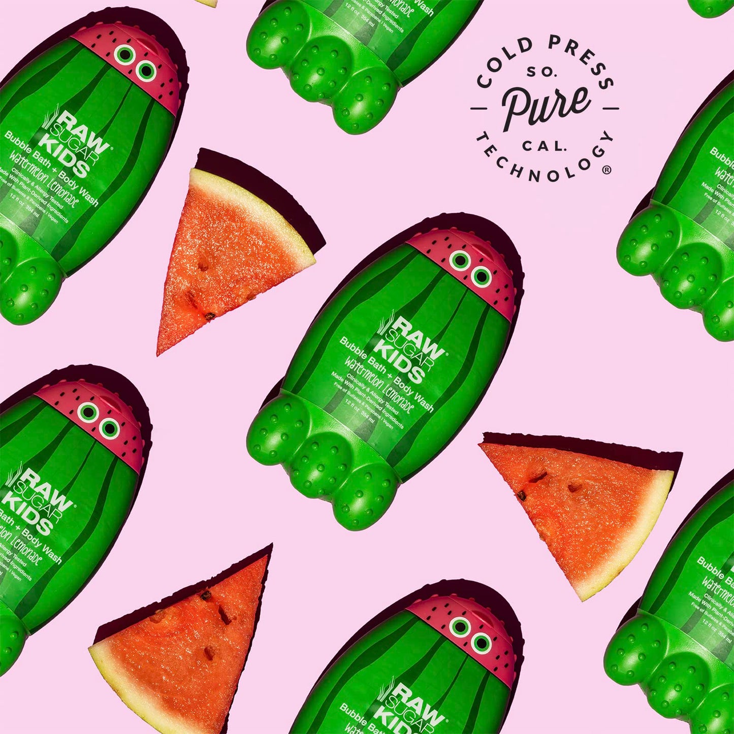 RAW SUGAR Raw Sugar Kids Bubble Bath and Body Wash Watermelon Lemonade 12 fl oz 12 Fl Oz Pack of 1 Beauty & Personal Care RAW SUGAR