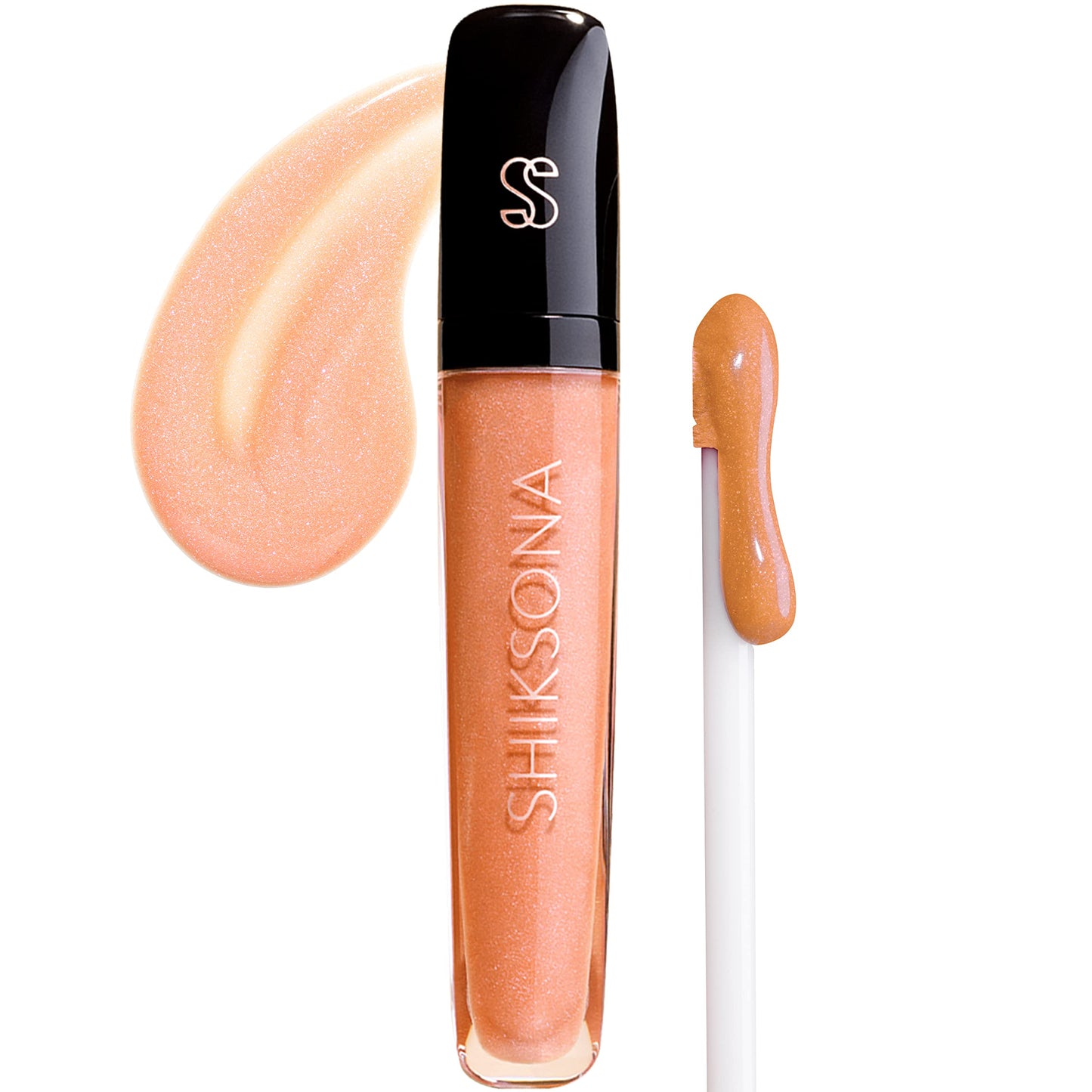 ShikSona High Shine Lip Gloss | Hydrating, Vegan, Non-Sticky Lipgloss in a Timeless, Universal Color | Sassy Stunner (Sheer Peach with Pink Shimmer) Beauty & Personal Care ShikSona