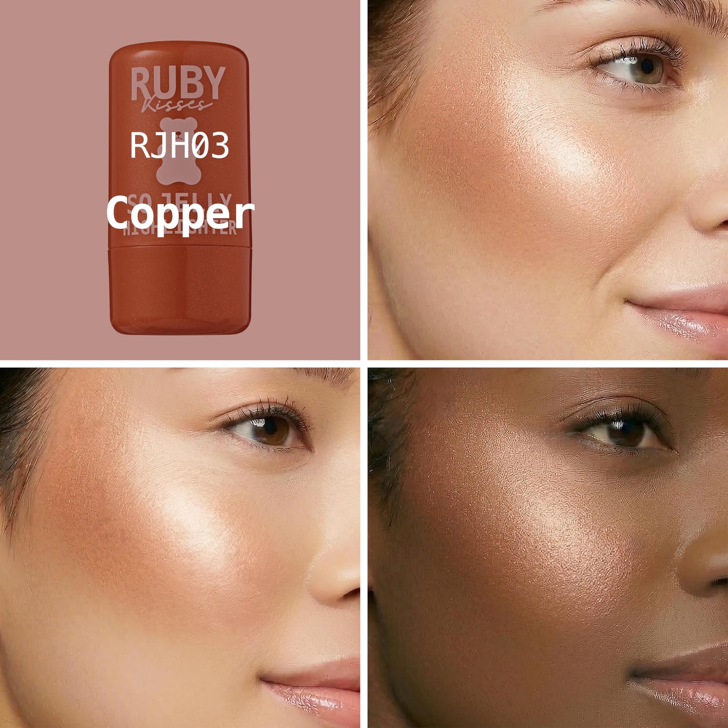 Ruby Kisses So Jelly Highlighter Stick, Cooling Bouncy Gel Highlighter, Buildable Long-Lasting Shimmer, Transfer & Crease Resistant Hydrating Formula Beauty & Personal Care Ruby Kisses